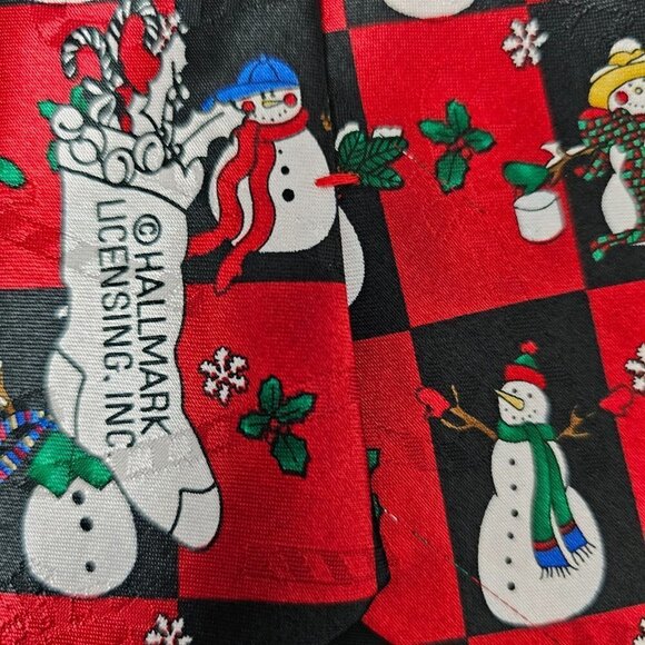 🏆268 Hallmark Special Ties Christmas Snowman Necktie - Picture 5 of 6